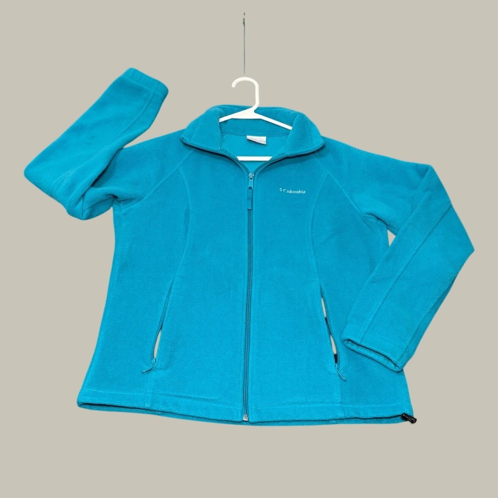 Columbia Benton Springs Full Zip Fleece Jacket Turquoise Blue Women's Size M